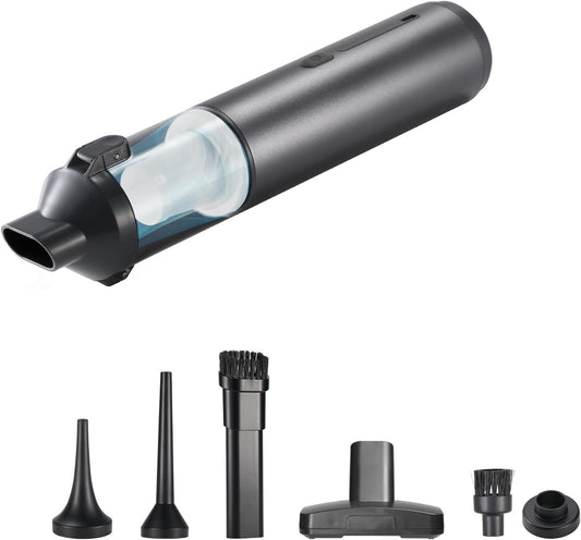 Mini Car Vacuum Cleaner, USB Charging, 4-in-1 Portable Handheld Cordless Vacuum Cleaner, 16,000pa Suction, 2 Suction Modes for Car, Home and Pet Hair