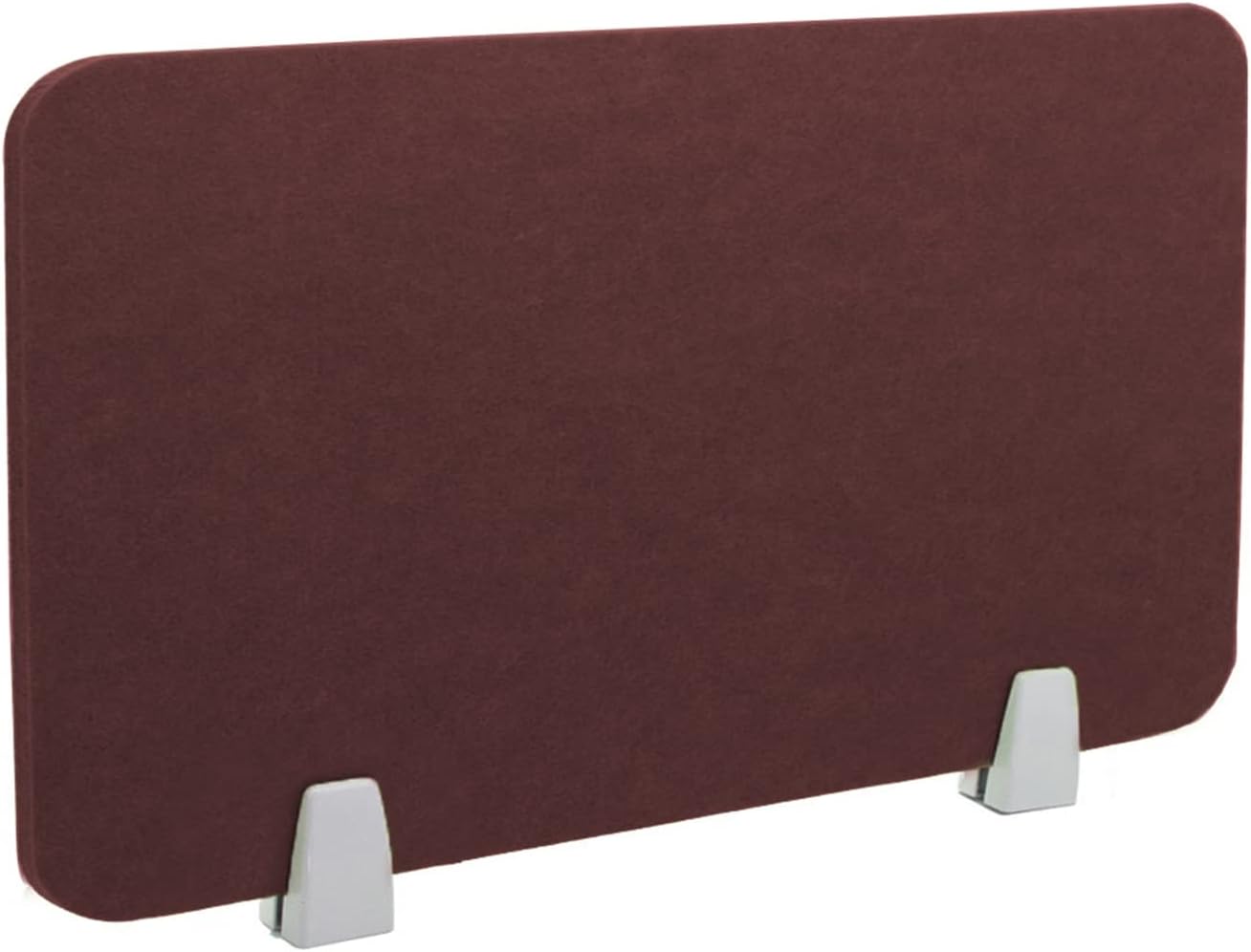 Icegrey Acoustic Desk Divider Privacy Panel Removable Sound Absorbing Desk Partition Board with 2 Clips for Student Call Centers Offices Braries Classrooms Library, Red Brown, 15.6x15.6"