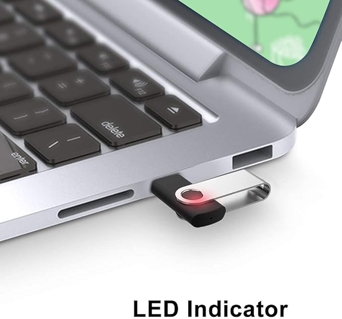 JUANWE 4GB USB Flash Drive 10 Packs，Bulk Thumb Drives Jump Drive with 360°Swivel Shell, Fold Storage USB Stick with Lanyard Hole Portable Pen Drive Mutipack Zip Drive, Black