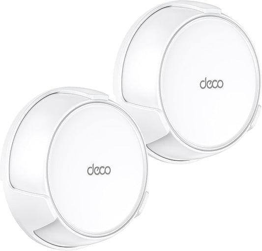 QUIDDITY WiFi 7 Wall Mount Kit for TP Link Deco BE23/BE25/BE3600/BE5000 – Secure Wall Mount Bracket for WiFi 7 Mesh Router, Hidden Cable Wi-Fi Mesh Holder, Space-Saving Mount for Home Mesh (2 Pack)