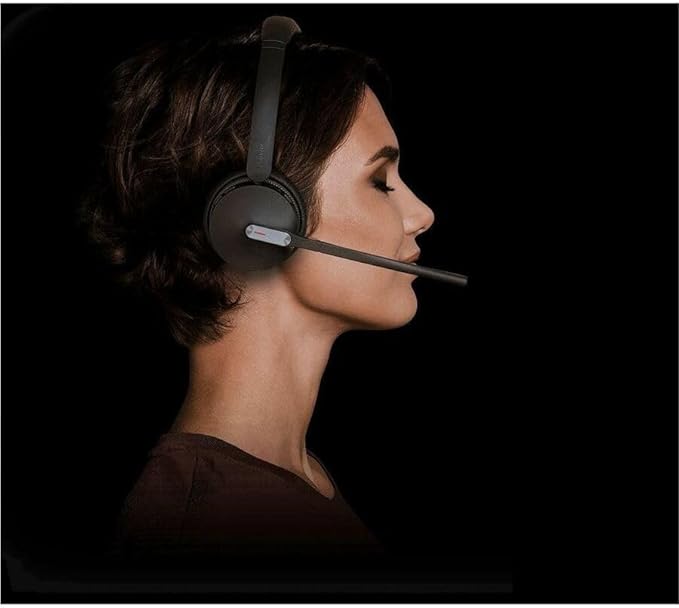 Yealink WH64 Hybrid DECT& Bluetooth Wireless Headset,492ft Range Dual UC Zoom Headphones with DECT Dongle, 3X Noise Cancelling Mic, 32HTalk Time, Office Work Portable Headsets for PC,Cellphone,Laptop