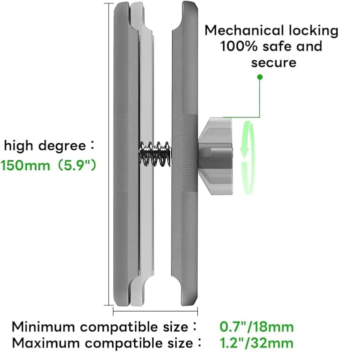 FANAUE Double Socket Arm Compatible with RAM Mounts B Size Ball Head and Bike Motorcycle Phone Holder, Fits Industry All Standard 1" Ball Adapters (DA-150)