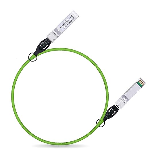 ipolex Colored 10G SFP+ Twinax Cable, Direct Attach Copper(DAC) Passive Cable in Green, 1m (3.28ft), for Cisco SFP-H10GB-CU1M, Meraki, Ubiquiti, Mikrotik, Intel, Fortinet, Netgear, D-Link