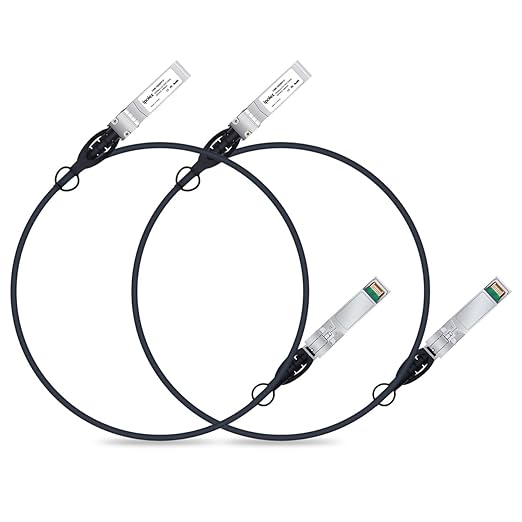 ipolex 10G SFP+ Twinax Cable, Direct Attach Copper(DAC) Passive Cable, 1.5m (4.92ft), for Cisco SFP-H10GB-CU1.5M, Meraki, Ubiquiti, Mikrotik, Intel, Netgear, D-Link, Supermicro, TP-Link, 2 Pack