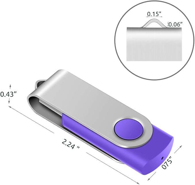 Enfain Purple Flash Drive 16GB USB Memory Stick Drives 10 Pack for Distributing, Sharing Data of Work and Life in a Special Color