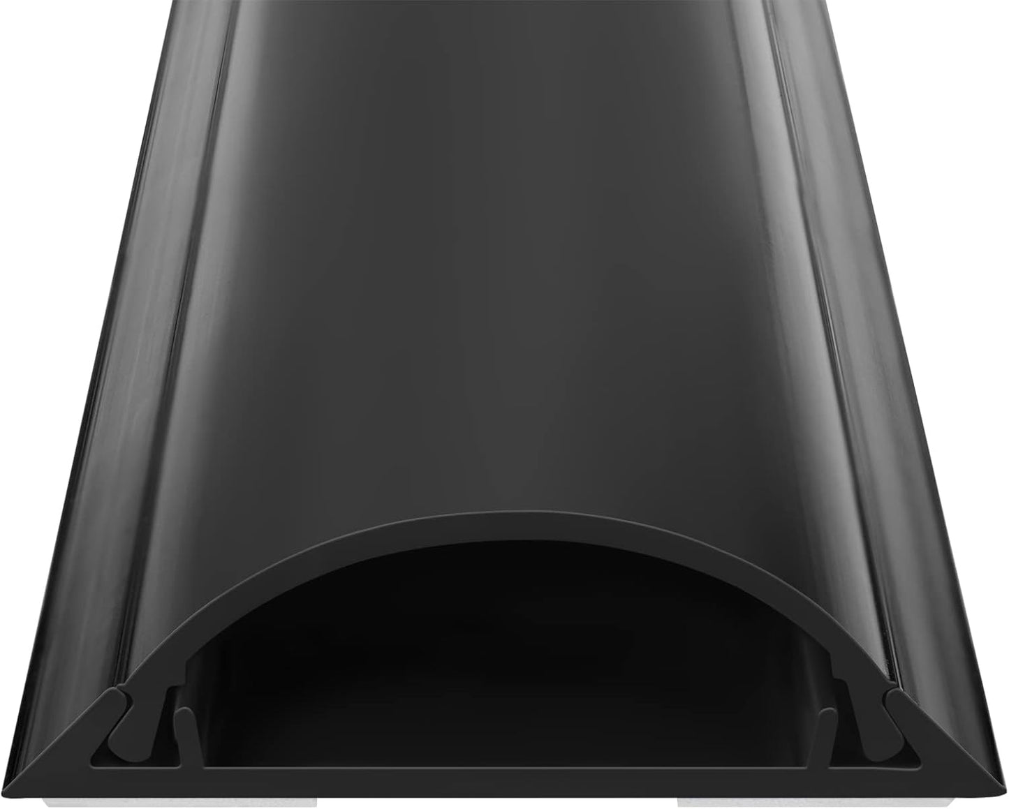 Cord Cover Floor 34in (2 x L17in), Large Capacity Floor Cable Cover, Hard PVC Cord Hider, Wire Cable Management Raceway, Black, Cord Cavity - 1.8"(W) x 0.6"(H)