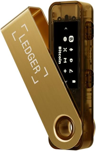 Ledger Nano S Plus (Gold) : The Perfect Entry-Level Hardware Wallet to securely Manage All Your Crypto and NFTs (for Android or Desktop only)