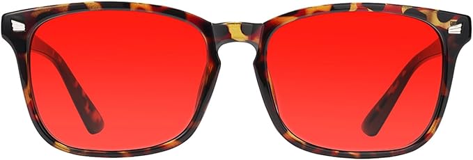 TIJN Sleep Glasses for 99.9% Blue Green Light Blocking Dual AR Coatings Red Lens for Computer Gaming Reduce Eyestrain