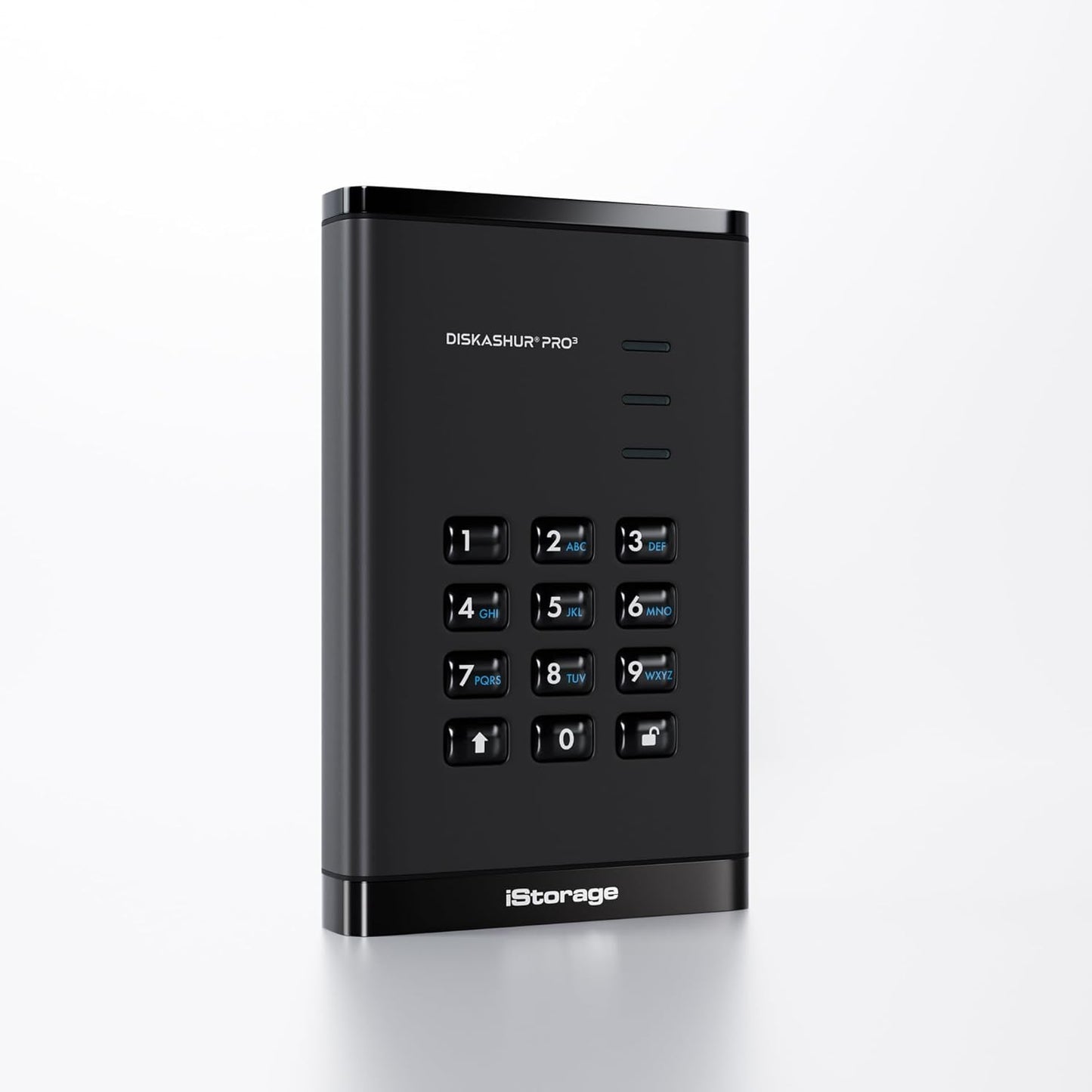 iStorage diskAshur3 SSD 8TB Black - Secure Portable Solid State Drive - Password Protected - Dust & Water Resistant - Hardware Encryption