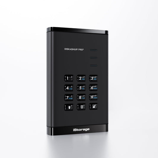 iStorage diskAshur3 SSD 8TB Black - Secure Portable Solid State Drive - Password Protected - Dust & Water Resistant - Hardware Encryption
