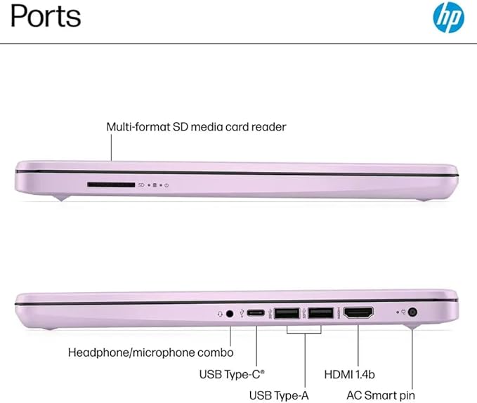 HP Ultrabook, Intel CPU, 32GB RAM, 1.6TB Storage (128GB OnBoard w/ 512GB Portable Drive + 1TB OneDrive), Up to 12 hrs Battery Life, Windows 11 Pro, Honey Lavender, w/WOWPC 3-in-1 Bundle