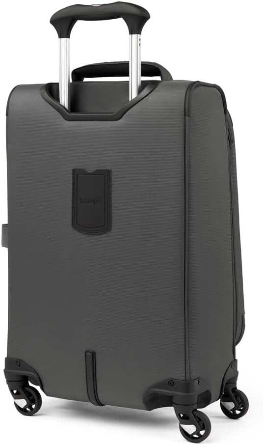 Travelpro Maxlite 5 Softside Expandable Carry on Luggage with 4 Spinner Wheels, Lightweight Suitcase, Men and Women, Shadow Grey, Carry On 21-Inch