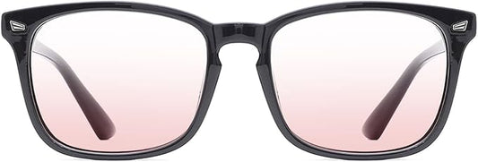 TIJN Blue Light Blocking Glasses for Women Men Clear Frame Square Nerd Eyeglasses Anti Blue Ray Computer Screen Glasses