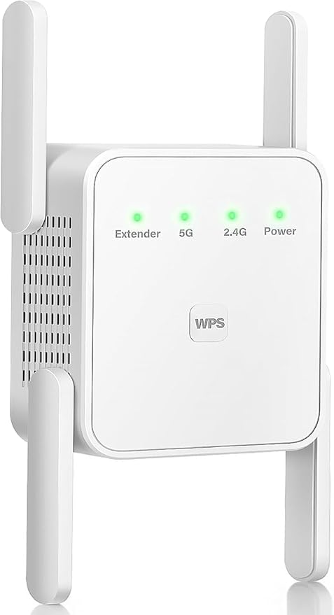WiFi Extender Signal Booster-WiFi Extender 1200Mbps Dual Band (5GHz/2.4GHz) 360 Full CoverageUp to (4000 sq.ft) and 35 Devices 1-Tap Setup, WiFi Repeater with Ethernet Port