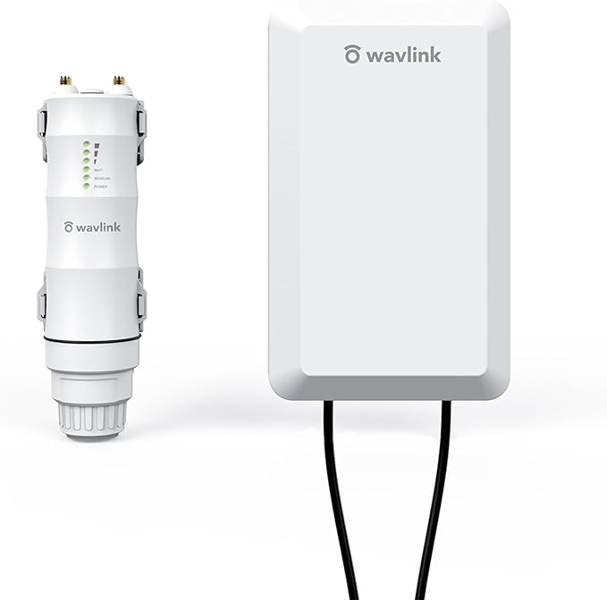 WAVLINK N300 Outdoor Long Range Weatherproof WiFi Extender/Wireless Access Point with Passive POE, 2.4GHz 300Mbps, 2x2 MIMO 11dBi Antennas, Supports Router/AP/Repeater/WISP Modes