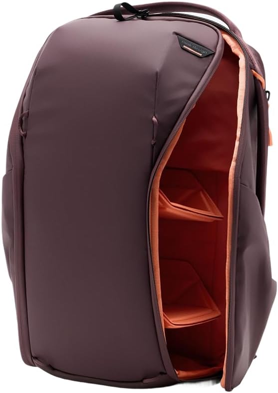 Peak Design Everyday Backpack Zip 20L, Eclipse, 270-Degree Zip, Dual Side Pockets, FlexFold Dividers, Fits 15" Laptop, For Camera Carry, Daily Commutes or Travel, Versatile Backpack for Men and Women