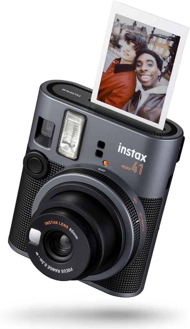 FUJIFILM Mini 41 Instant Film Camera Bundle – Instant Photo Camera with Fujifilm Mini Film (20 Sheets), Photo Album, Batteries, Cleaning Cloth & Accessories – Great Gift for Kids, Teens & Beginners