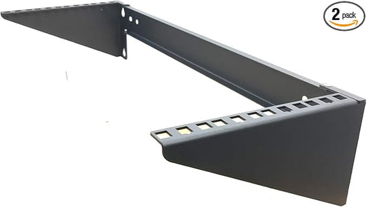 2 Pack of 4U Folding 19 Inches Cold Rolled Steel Wall Mountable Simple Vertical Rack and Networking Euipment Rack Including Hardware for Assembly (2)