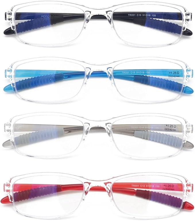 Computer Blue Light Blocking Reading Glasses(Flexible and Lightweight) UV Protection Readers Anti Eyestrain for Women Men (Clear, 1.5)