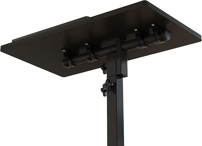 TigerDad Mobile Adjustable Height Laptop Stand PC Computer Portable Notebook Swivel Laptop Desk Rolling Table Desk Cart Tiltable with Wheels Casters& Mouse Pad Table (Dekuwood)