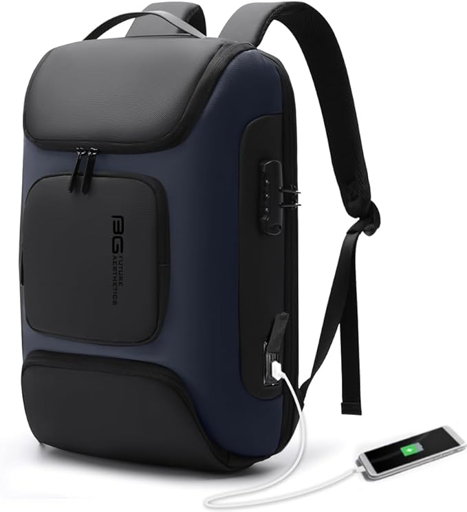 BANGE Anti Theft Backpack,Slim Laptop Backpacks Fit for 15.6 INCH，Business Backpack with USB Charging Port,Men Travel Backpack for Men and Women