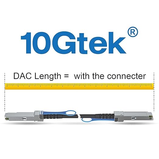 10Gtek 40G QSFP+ DAC Cable - 40GBASE-CR4 Passive Direct Attach Copper Twinax QSFP Cable for Cisco QSFP-H40G-CU5M, Meraki MA-CBL-40G-5M, Supermicro, Mikrotik, Open Switch Devices, 5-Meter(16.5ft)