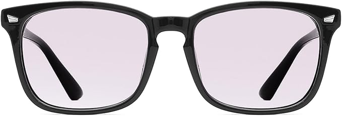 TIJN Blue Light Blocking Glasses for Women Men Clear Frame Square Nerd Eyeglasses Anti Blue Ray Computer Screen Glasses
