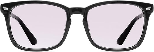 TIJN Blue Light Blocking Glasses for Women Men Clear Frame Square Nerd Eyeglasses Anti Blue Ray Computer Screen Glasses