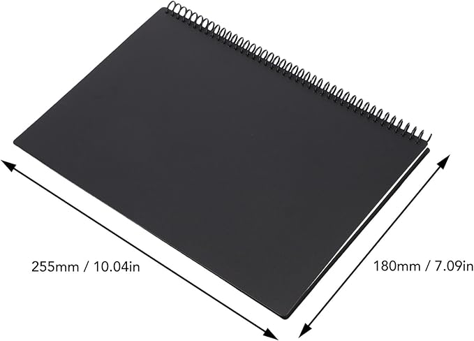 Hyuduo Smart Notebook Reusable Notebook with APP Digital Notebook 30 Sheets 180x255mm Lined Dotted Pages Waterproof Cover Spiral Binding for Study Work OCR PDF Export