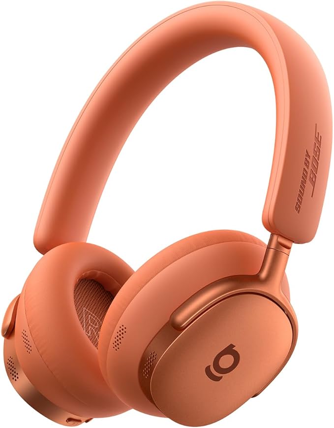 Baseus Inspire XH1 Adaptive Active Noise Cancelling Headphones, Sound by Bose, Dolby Audio, Premium Real-Time Adaptive ANC, Adaptive Tuning Rich Sound, Hi-Res Audio, 100H Playtime - Sunset Coral