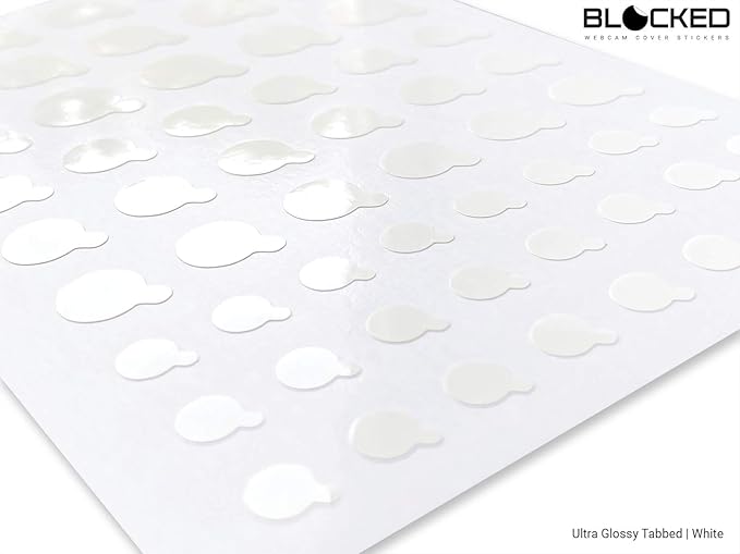 BLOCKED Stackable Webcam/Camera Vinyl Covers | 456 Low-Tack Restickable Webcam Stickers | Multi Finishes, Colors, & Sizes | 6-Pack Variety