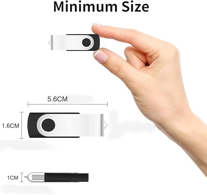 EASTBULL 50Pack Bulk Flash Drives 8GB USB 2.0 Flash Drive Pack Thumb-Drive Bulk USB Drives (Black, 50PCS)