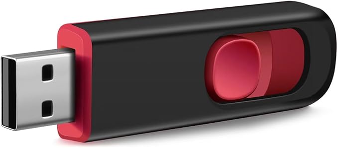 64GB USB Flash Drive, USB 2.0 Memory Stick Thumb Drive Pen Drives Jump Drive for Data Storage Black/Red