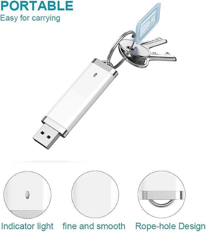 KEXIN 10 Pack 16GB Flash Drive Bulk Flash Drive USB Flash Drive Design in Snapcap 16 GB White