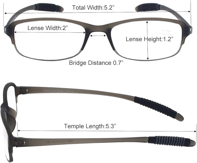 Anti Reflective Coating Reading Glasses(Flexible and Lightweight) Plastic Readers 1.25