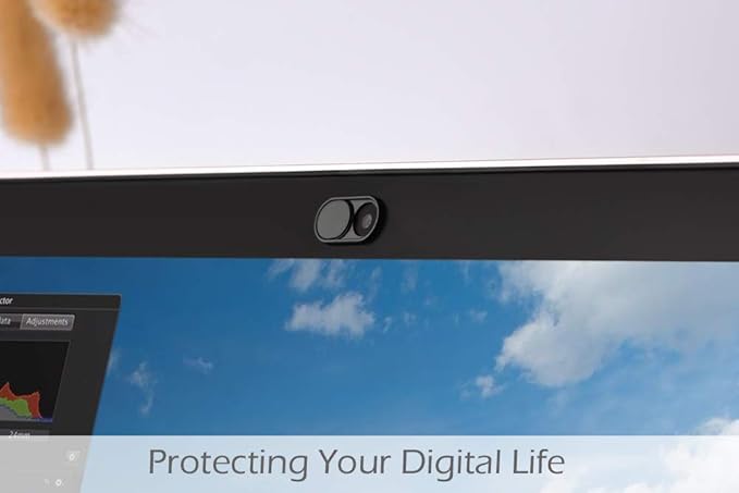 CloudValley Camera Cover Slide, 0.023Inch Ultra-Thin Black&White, Web Webcam Cover for MacBook air, Laptop, iMac, Desktop, PC, MacBook Pro, iPad, iPhone 8/7/6, Privacy Protection [2 Packs]