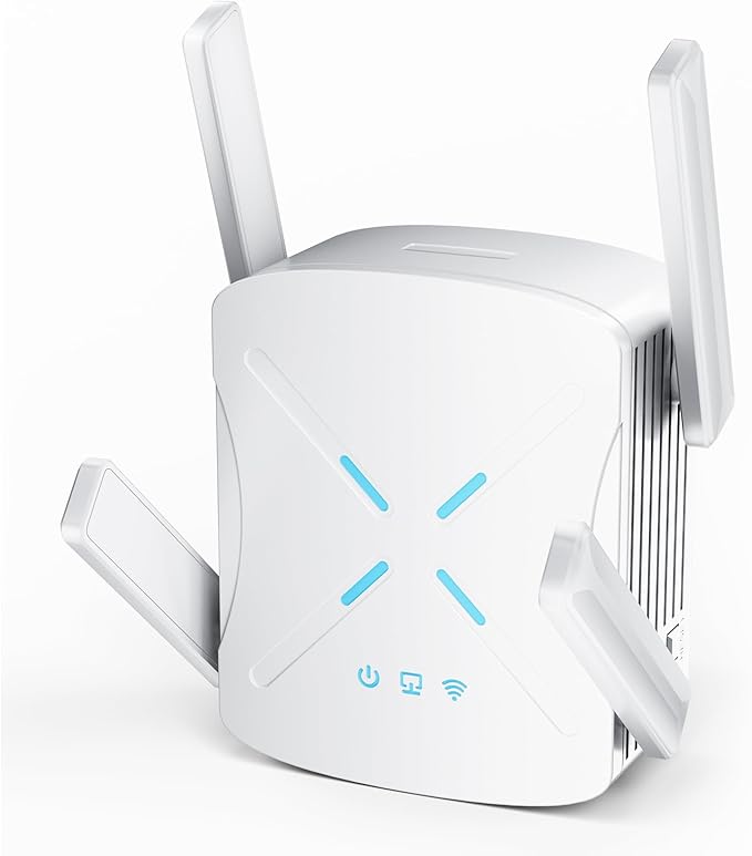 2026 WiFi Extender Signal Booster, New Gen Wi-Fi 6 Repeater, Long Range up to 12,000 sq.ft for Home, Dual-Band Internet Extender WiFi Booster w/Gigabit Ethernet Port, Easy Setup, EasyMesh Compatible