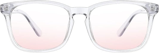 TIJN Blue Light Blocking Glasses for Women Men Clear Frame Square Nerd Eyeglasses Anti Blue Ray Computer Screen Glasses