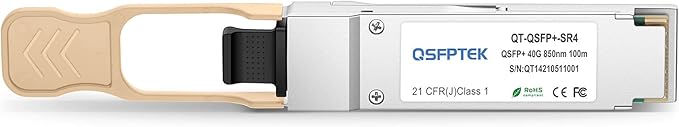 QSFPTEK 40GBASE-SR4E 40 Gigabit QSFP+ MPO Multi-Mode Transceiver, 850nm 400m DOM MTP/MPO Optical Module for Mellanox MC2210411-SR4E