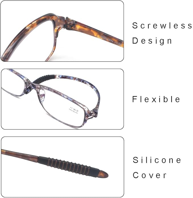 Computer Blue Light Blocking Reading Glasses(Flexible and Lightweight) UV Protection Readers Anti Eyestrain for Women Men (4 Tortoise, 1.5, multiplier_x)