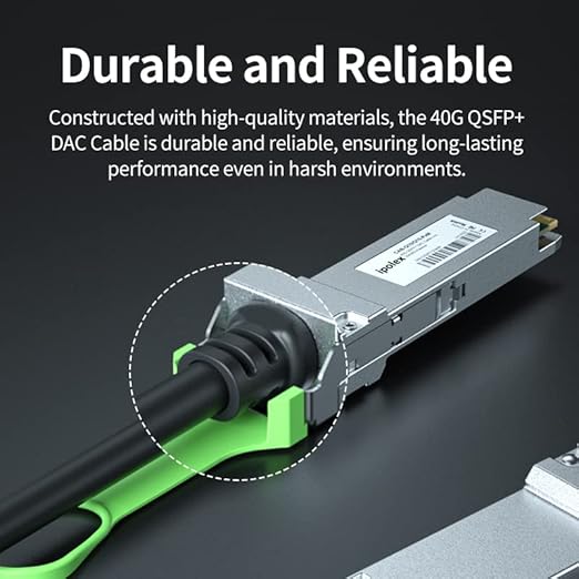 ipolex 40G QSFP+ DAC Twinax Cable, 40GBASE-CR4 Passive Direct Attach Copper Cable, 3m(10ft), for Cisco QSFP-H40G-CU3M, Meraki MA-CBL-40G-3M, Intel XLDACBL3,Compatible with Cisco C9500-32QC and More