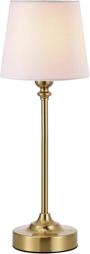 Cordless Table Lamp Rechargeable Gold - 1 Pack Brass 4000mAH Battery Operated Lamp for Decor, 3000K Stepless Dimming Touch Control Wireless Lamp for Bedroom, Dining Table, Counter, Living Room