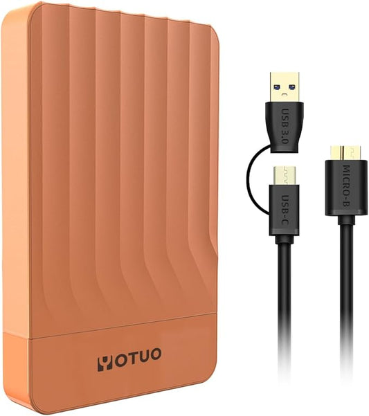 Portable External Hard Drive Storage Expansion Mobile HDD USB 3.0 for PC, Mac, Desktop, Laptop, PS4, PS5, Xbox One X/S, Xbox 360, Xbox Series X/S, Office & Game (Orange, 500GB)
