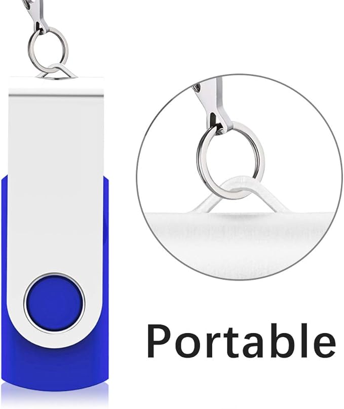 KEXIN Flash Drive 50 Pcs 32GB USB Flash Drive Thumb Drive USB 2.0 Swivel Jump Drive with LED Indicator - Blue