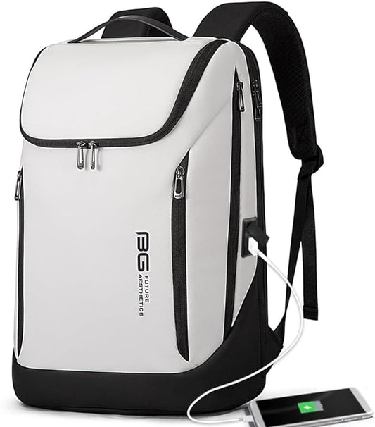 BANGE Business Smart Backpack Waterproof fit 15.6 Inch Laptop Backpack with USB Charging Port,Travel Durable Backpack