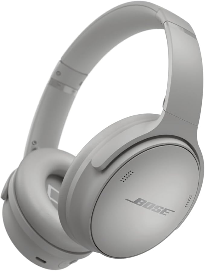 Bose QuietComfort Headphones - Wireless Bluetooth Headphones, Active Over Ear Noise Cancelling and Mic, USB-C Charging, Deep Bass, Up to 24 Hours of Playtime, Moonlight Grey - Limited Edition Color