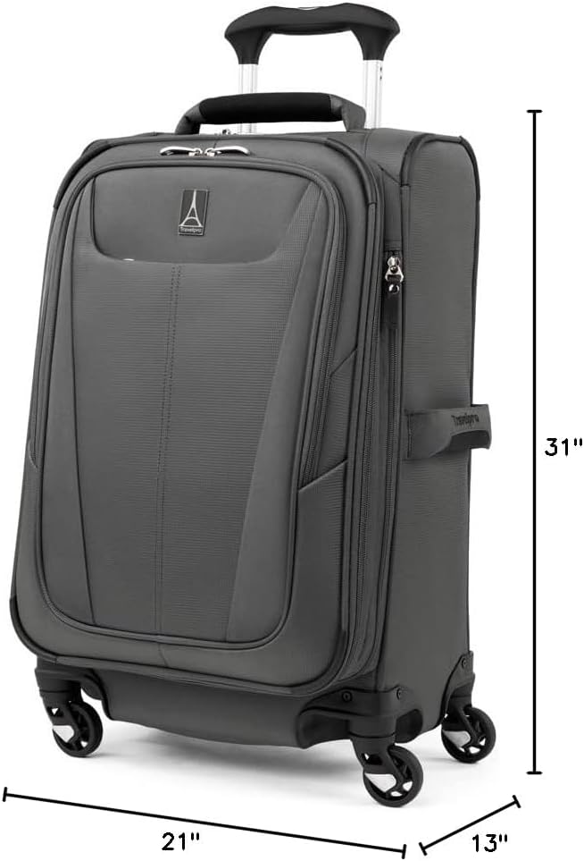 Travelpro Maxlite 5 Softside Expandable Luggage with 4 Spinner Wheels, Lightweight Suitcase, Men and Women, Shadow Grey, 2-Piece Set (21/29)