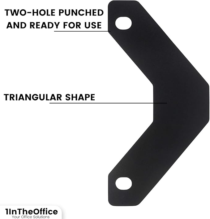 1InTheOffice Binder Sheet Lifters, 11" x 8-1/2", Black, 20 Pack