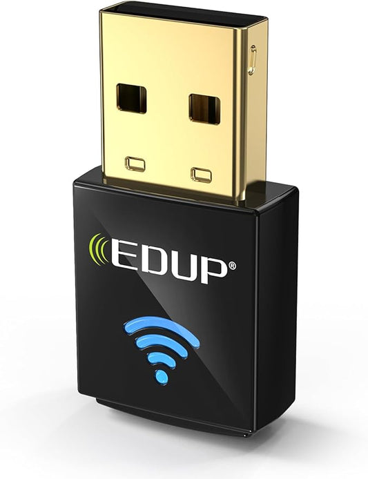 EDUP Mini USB WiFi 6 Adapter AX600M for PC, Plug and Play, Wireless USB Network Adapters Dual Band 2.4G/5.8Ghz WiFi Dongle Antenna for Laptop Desktop Compatible with OS Windows 11/10/7-Black