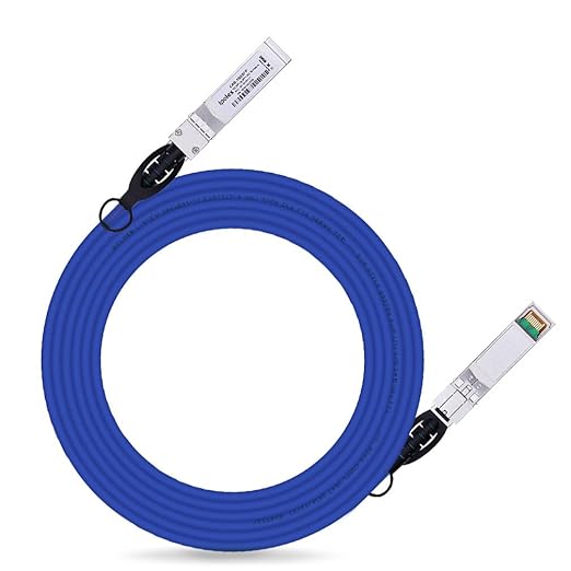 ipolex [Dark Blue 10G SFP+ Twinax Cable, Direct Attach Copper(DAC) Passive Cable, 3m (9.84ft), for Cisco SFP-H10GB-CU3M, Meraki, Ubiquiti, Mikrotik, Intel, Fortinet, Netgear, D-Link and More